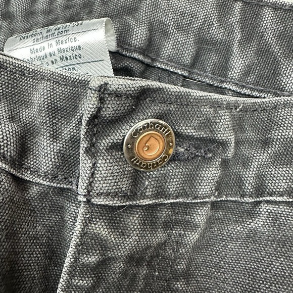 Vtg Y2K Carhartt Double Knee Carpenter Pants Womens 8 Relaxed Fit Black 32x29.5 - Picture 9 of 16